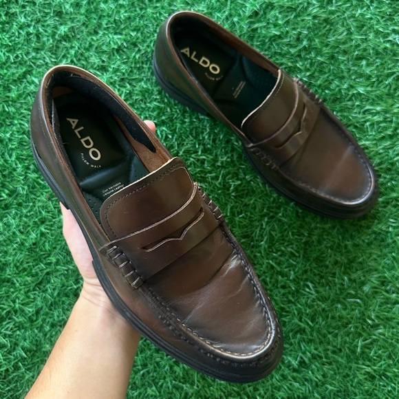 Aldo Other - Aldo Men's Dark Brown Leather Loafers